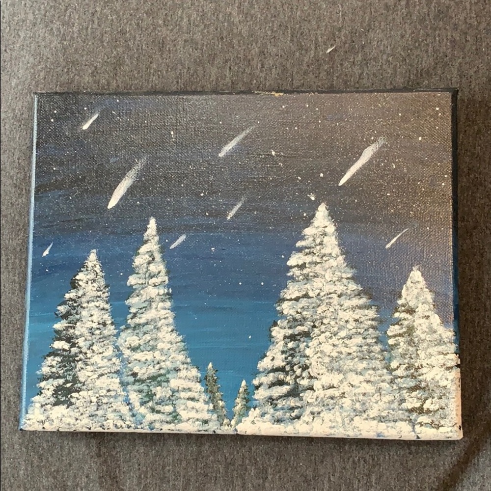 Winter Art Small Canvas home painted!